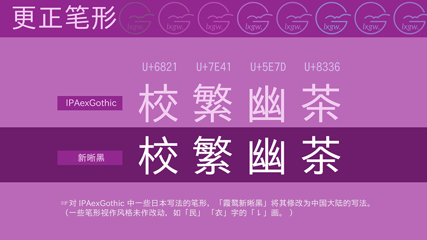 霞鹜新晰黑 字体案例 2