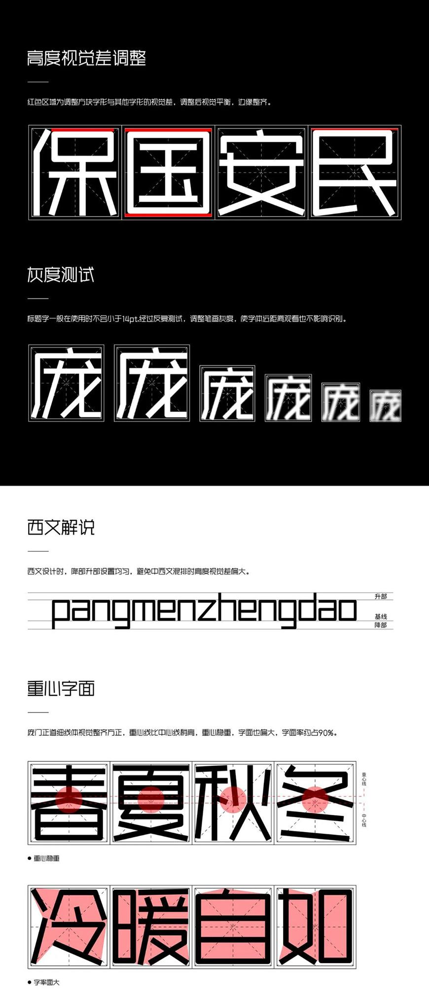 庞门正道细线体 字体案例 1