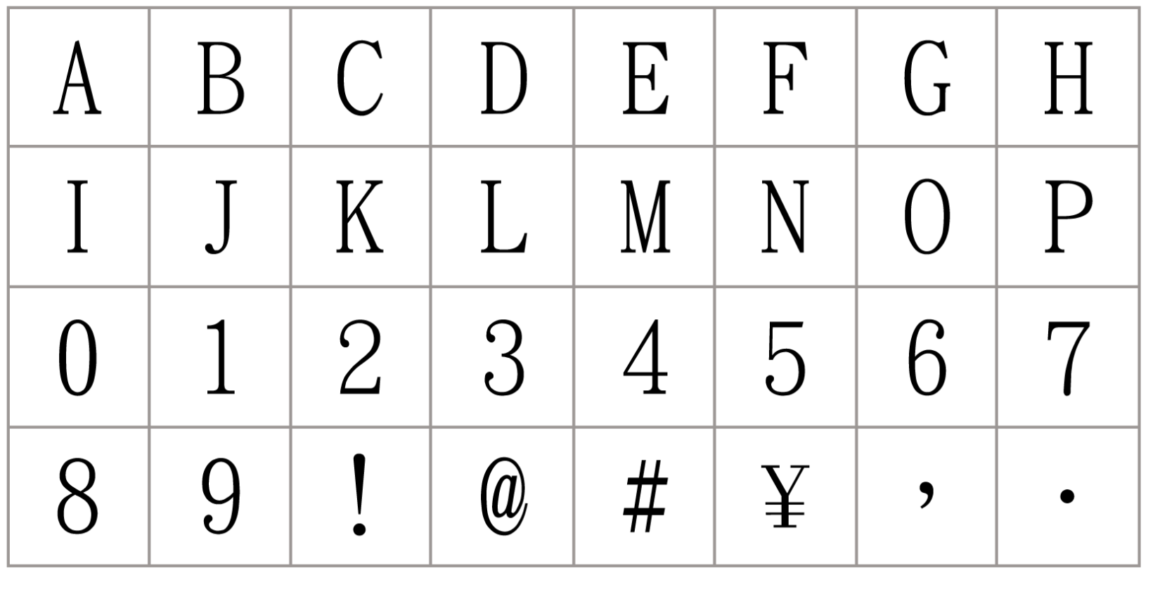 全字库正宋体 字体特点