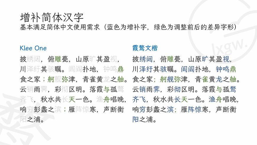 霞鹜文楷 字体案例 2
