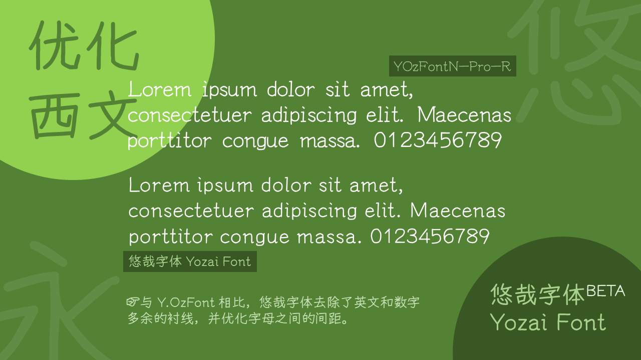 悠哉字体 字体案例 3