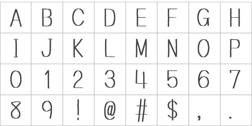 小九手写体 字体案例 1