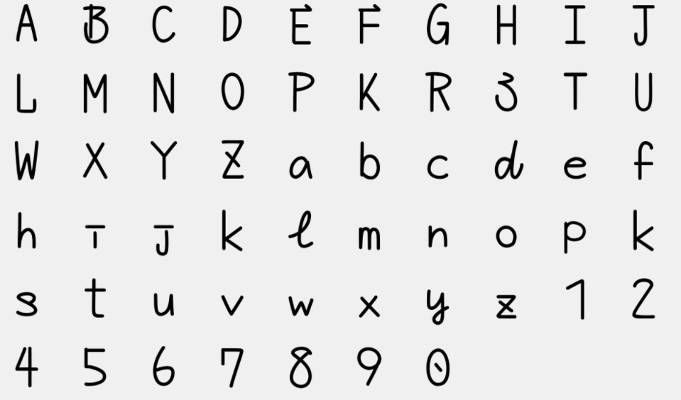 宅在家自动笔 字体案例 1