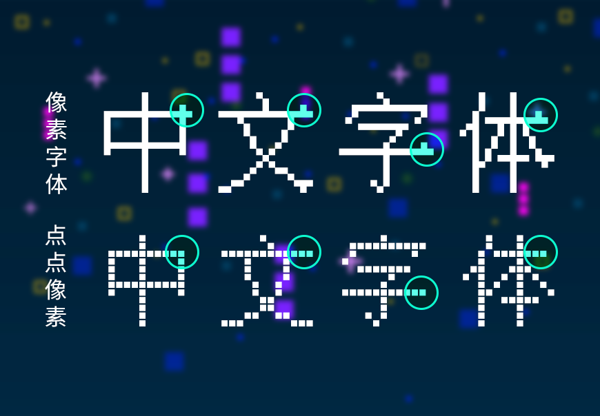 点点像素体 字体案例 1