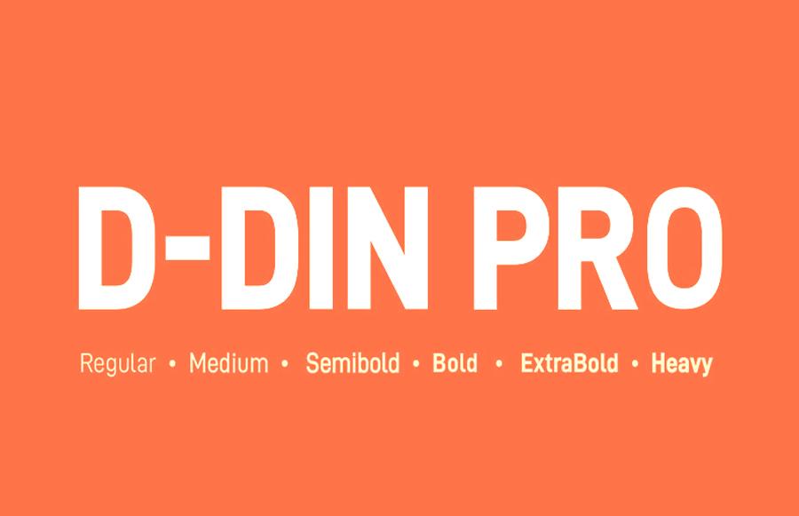 D-DIN PRO 字体特点