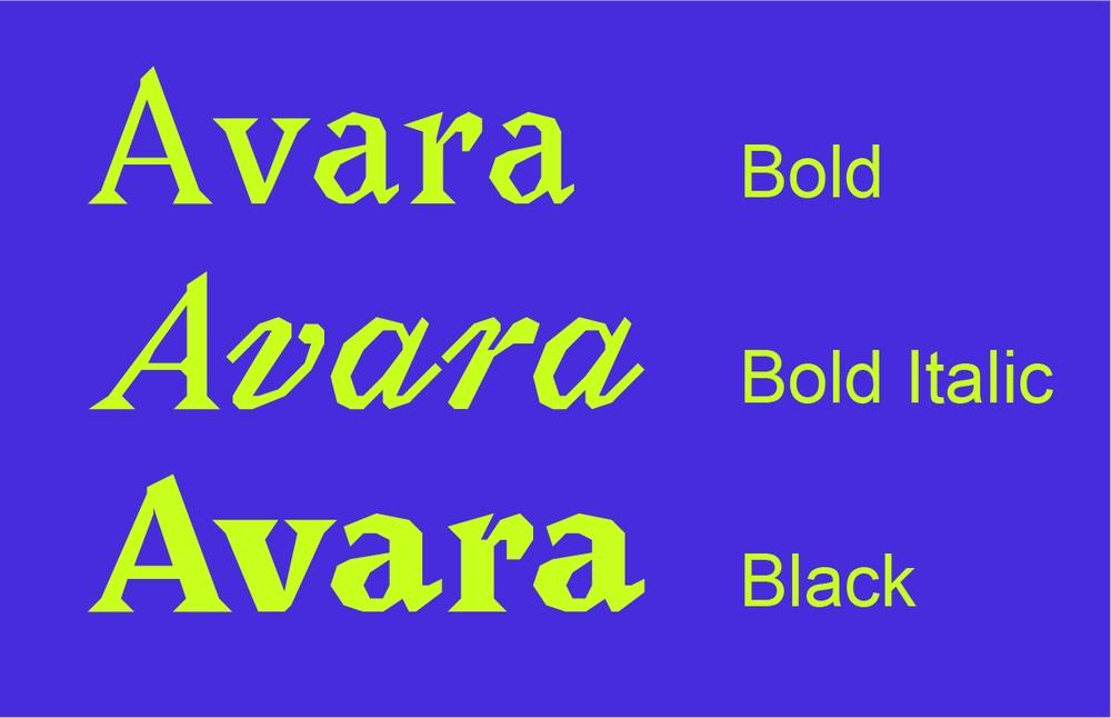 Avara 字体特点