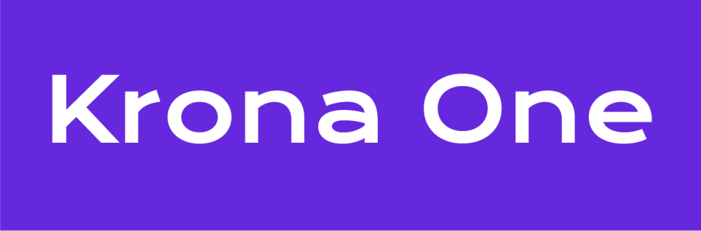 Krona One 字体展示