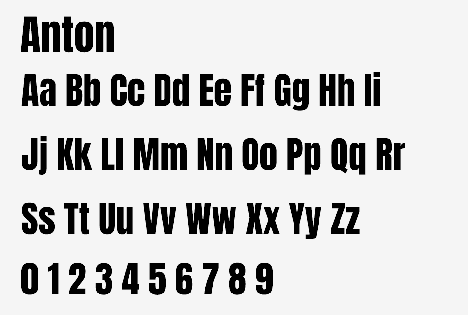 Anton 字体案例 1