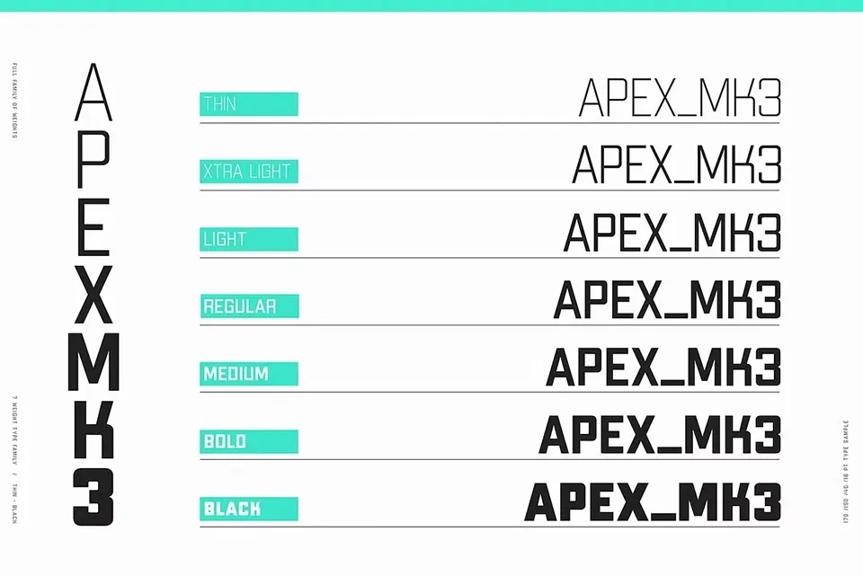 Apex Mk3 字体案例 1