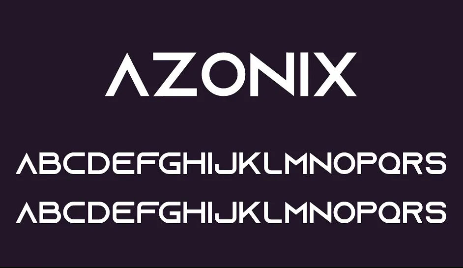 Azonix 字体展示