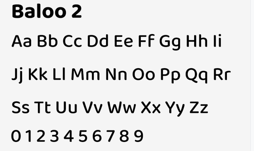 Baloo 2 字体特点