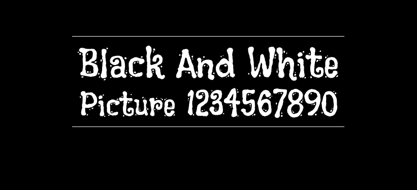 Black And White Picture 字体案例 1