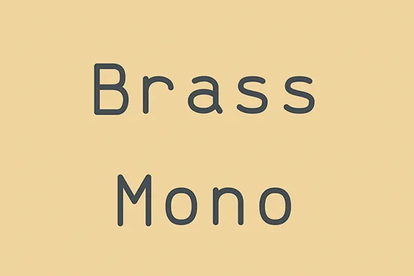 Brass Mono 字体展示