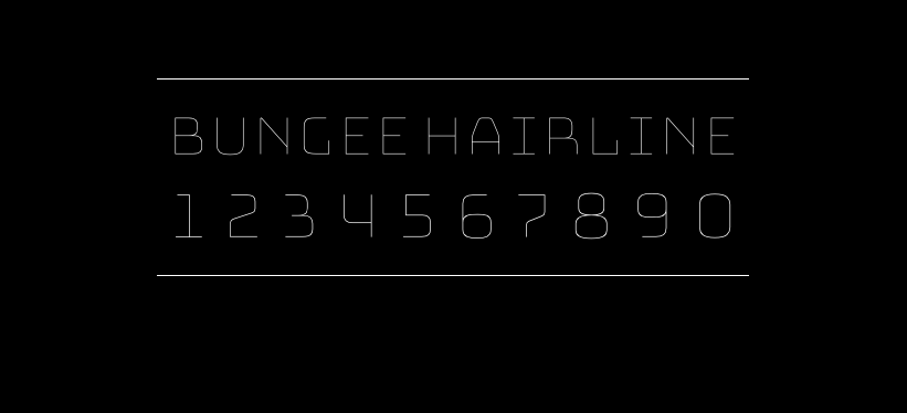 Bungee Hairline 字体案例 2