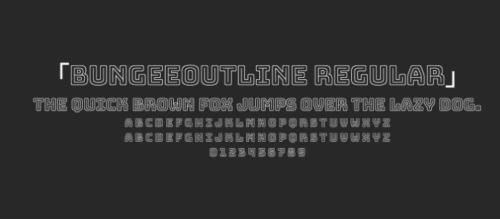 Bungee Outline 字体特点
