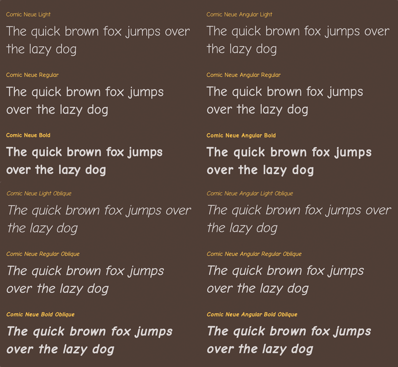 Comic Neue 字体案例 1