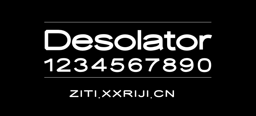 Desolator 字体展示