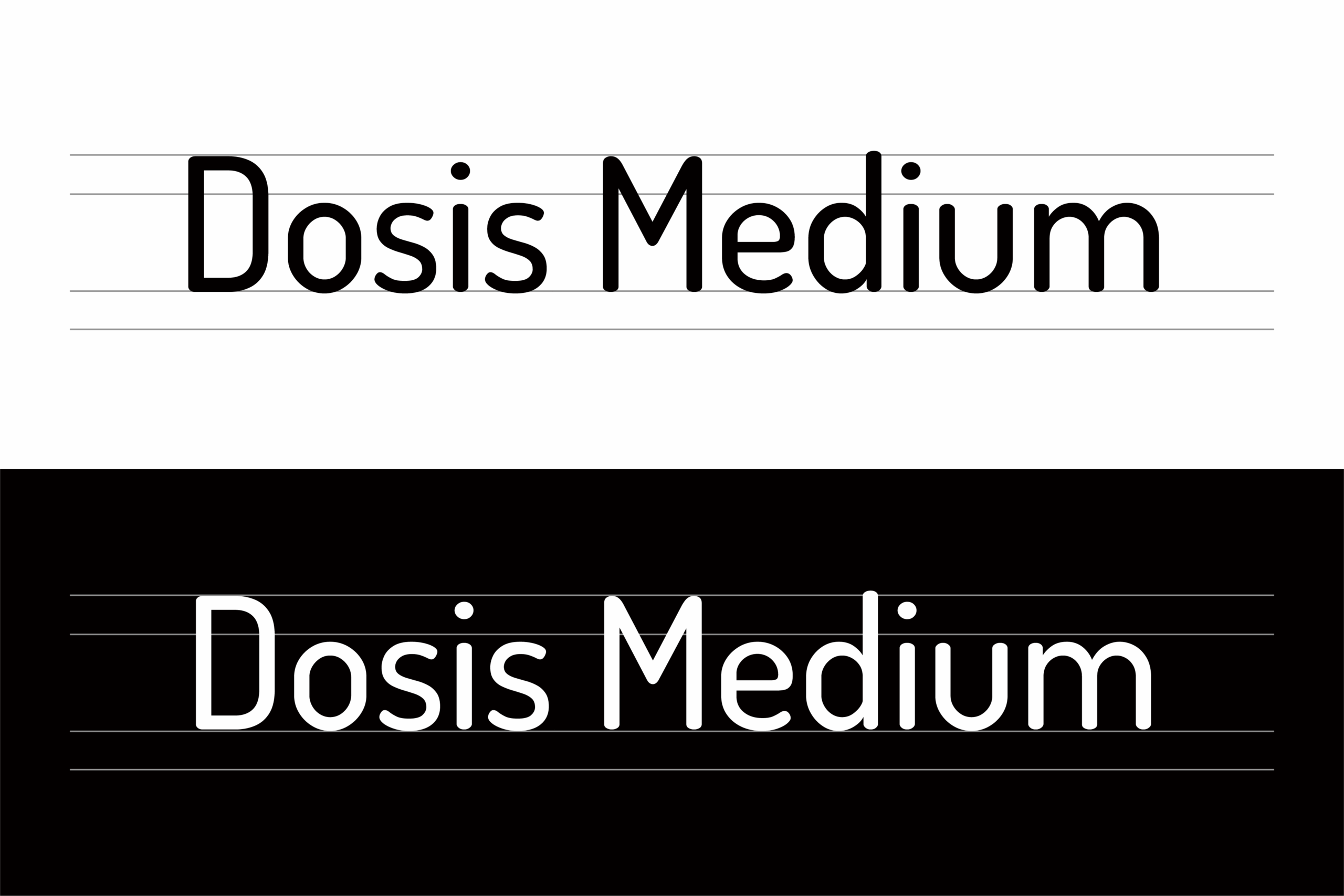 Dosis 字体展示